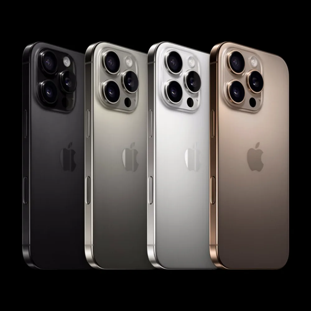 iPhones 16 Pro em quatro cores de titânio